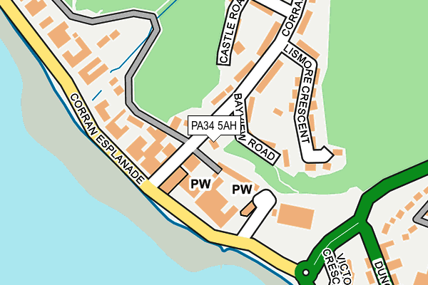 PA34 5AH map - OS OpenMap – Local (Ordnance Survey)