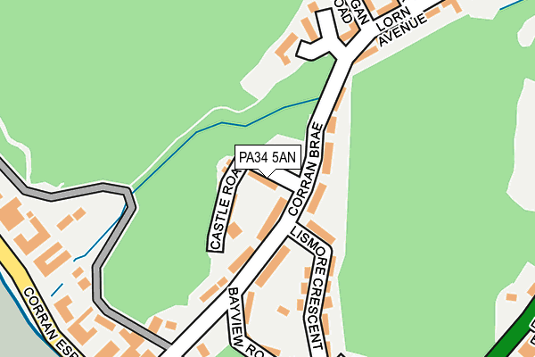 PA34 5AN map - OS OpenMap – Local (Ordnance Survey)