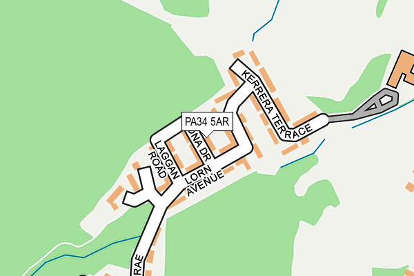 PA34 5AR map - OS OpenMap – Local (Ordnance Survey)