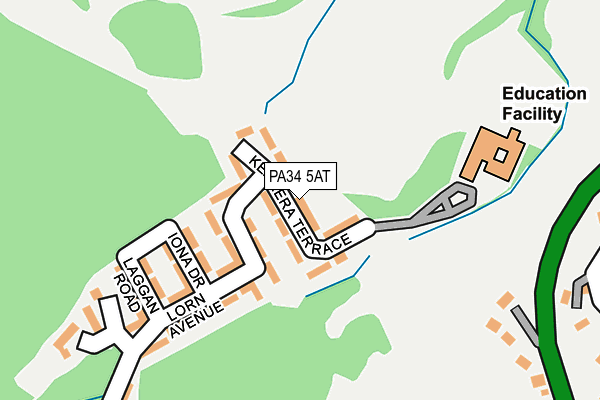 PA34 5AT map - OS OpenMap – Local (Ordnance Survey)