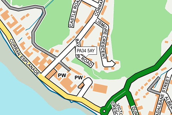 PA34 5AY map - OS OpenMap – Local (Ordnance Survey)