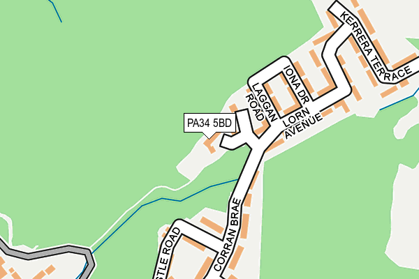 PA34 5BD map - OS OpenMap – Local (Ordnance Survey)