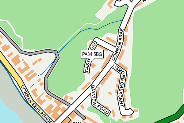PA34 5BG map - OS OpenMap – Local (Ordnance Survey)