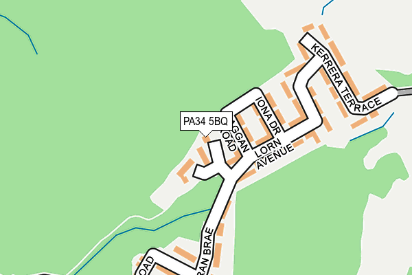 PA34 5BQ map - OS OpenMap – Local (Ordnance Survey)