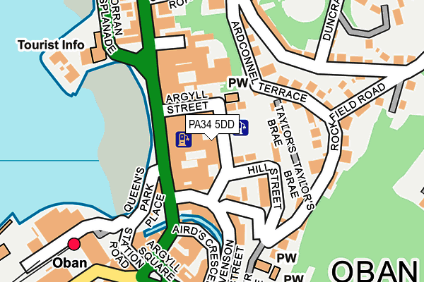 PA34 5DD map - OS OpenMap – Local (Ordnance Survey)