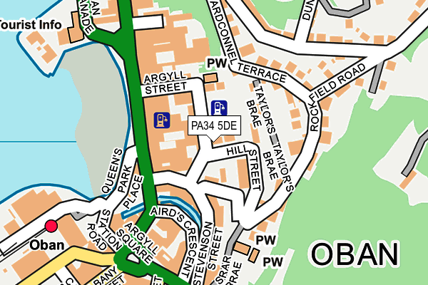 PA34 5DE map - OS OpenMap – Local (Ordnance Survey)