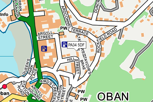 PA34 5DF map - OS OpenMap – Local (Ordnance Survey)
