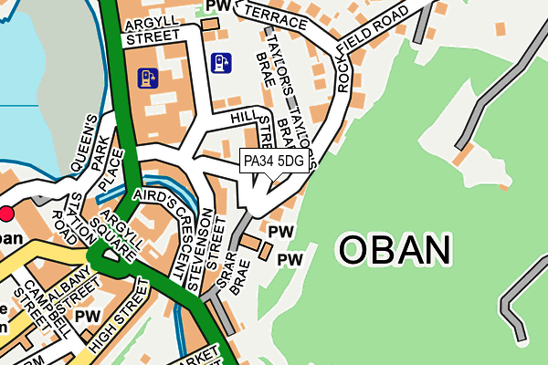 PA34 5DG map - OS OpenMap – Local (Ordnance Survey)