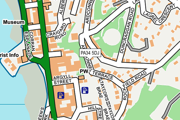 PA34 5DJ map - OS OpenMap – Local (Ordnance Survey)