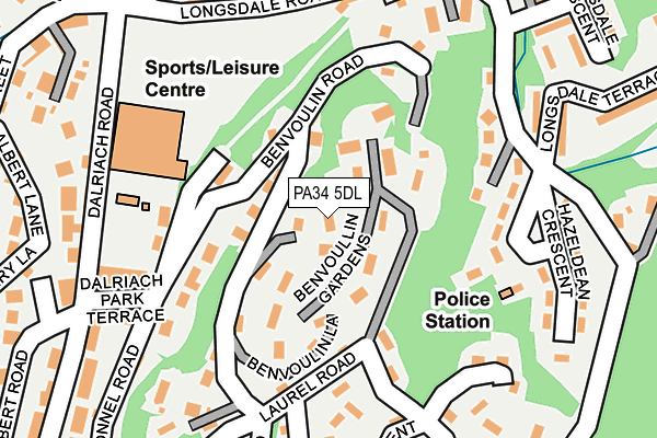 PA34 5DL map - OS OpenMap – Local (Ordnance Survey)