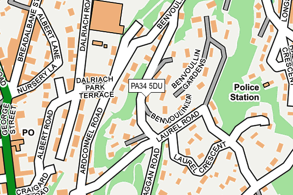 PA34 5DU map - OS OpenMap – Local (Ordnance Survey)