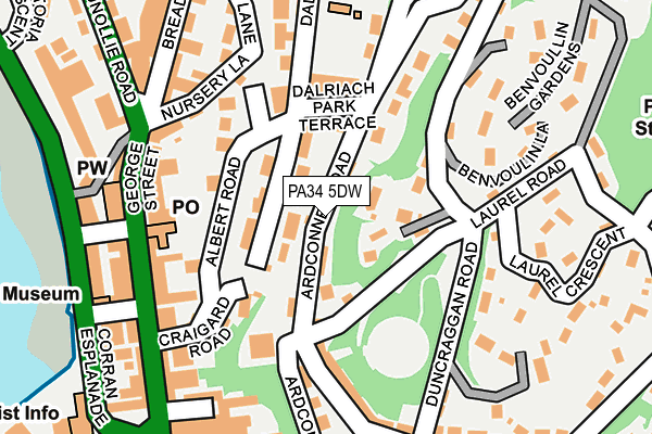 PA34 5DW map - OS OpenMap – Local (Ordnance Survey)