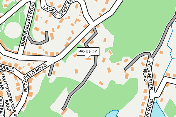 PA34 5DY map - OS OpenMap – Local (Ordnance Survey)