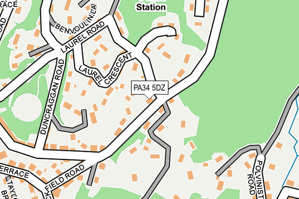 PA34 5DZ map - OS OpenMap – Local (Ordnance Survey)