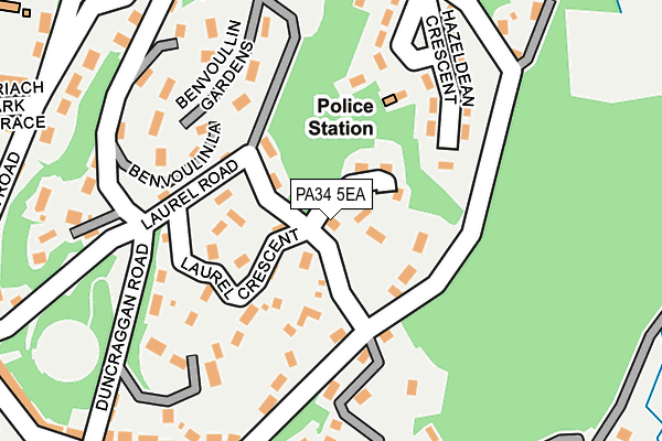 PA34 5EA map - OS OpenMap – Local (Ordnance Survey)
