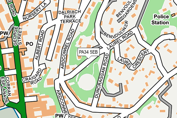 PA34 5EB map - OS OpenMap – Local (Ordnance Survey)