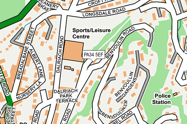 PA34 5EF map - OS OpenMap – Local (Ordnance Survey)