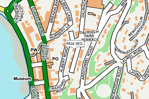 PA34 5EQ map - OS OpenMap – Local (Ordnance Survey)