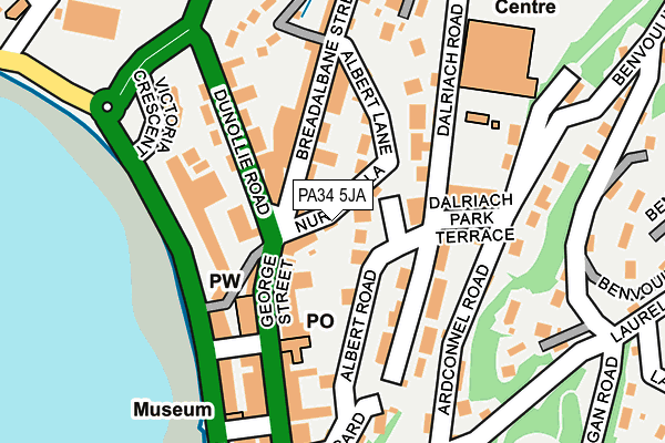 PA34 5JA map - OS OpenMap – Local (Ordnance Survey)