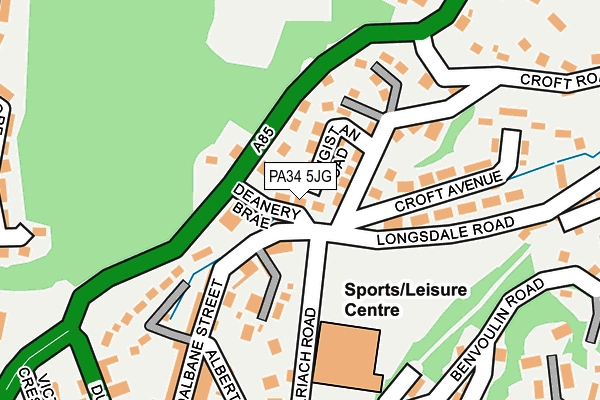 PA34 5JG map - OS OpenMap – Local (Ordnance Survey)