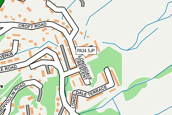 PA34 5JP map - OS OpenMap – Local (Ordnance Survey)
