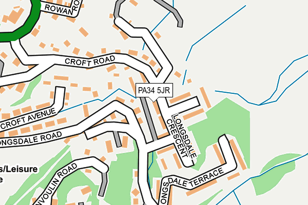 PA34 5JR map - OS OpenMap – Local (Ordnance Survey)