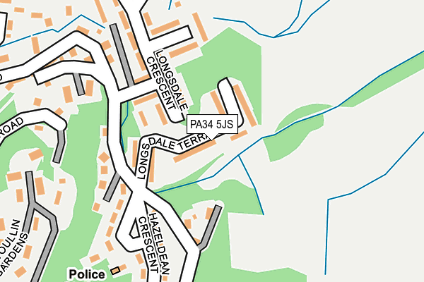 PA34 5JS map - OS OpenMap – Local (Ordnance Survey)
