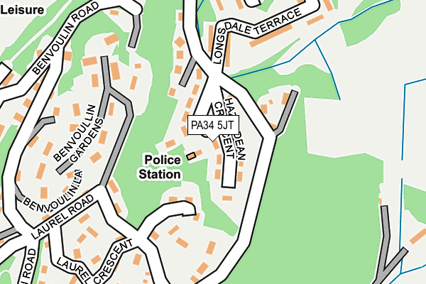 PA34 5JT map - OS OpenMap – Local (Ordnance Survey)