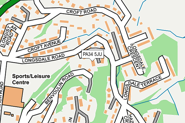 PA34 5JU map - OS OpenMap – Local (Ordnance Survey)