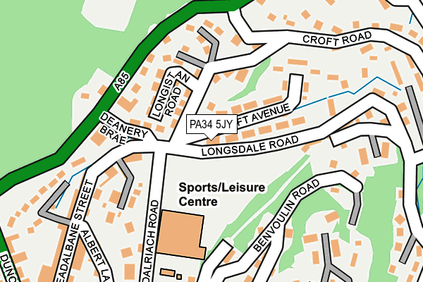 PA34 5JY map - OS OpenMap – Local (Ordnance Survey)