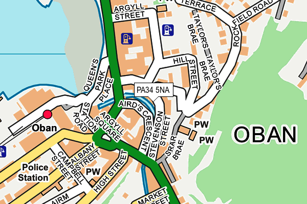 Map of PB PROPERTIES (OBAN) LIMITED at local scale