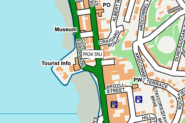 PA34 5NJ map - OS OpenMap – Local (Ordnance Survey)
