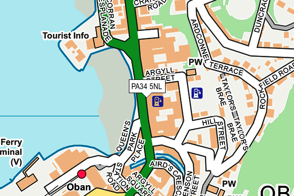 PA34 5NL map - OS OpenMap – Local (Ordnance Survey)