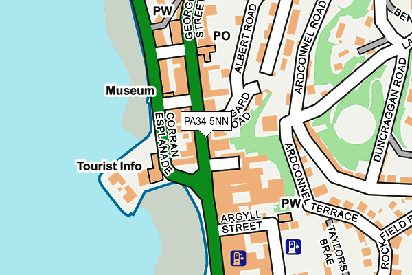 PA34 5NN map - OS OpenMap – Local (Ordnance Survey)