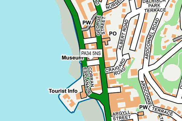 PA34 5NS map - OS OpenMap – Local (Ordnance Survey)