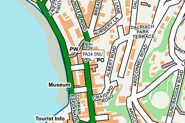 PA34 5NU map - OS OpenMap – Local (Ordnance Survey)