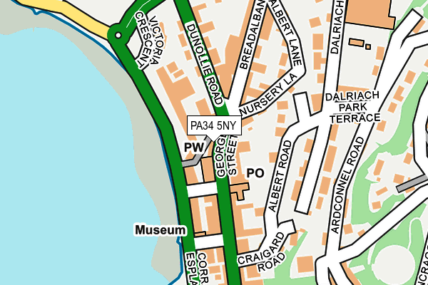 PA34 5NY map - OS OpenMap – Local (Ordnance Survey)