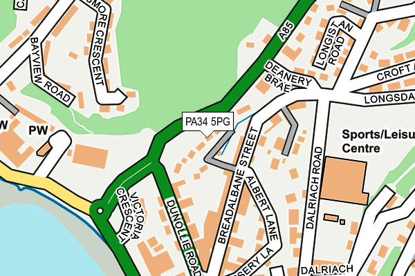 PA34 5PG map - OS OpenMap – Local (Ordnance Survey)