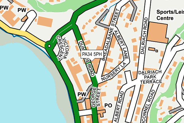 PA34 5PH map - OS OpenMap – Local (Ordnance Survey)
