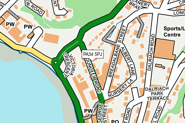 PA34 5PJ map - OS OpenMap – Local (Ordnance Survey)