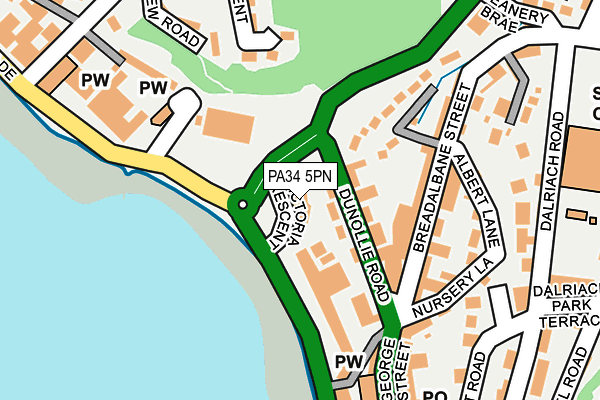 PA34 5PN map - OS OpenMap – Local (Ordnance Survey)