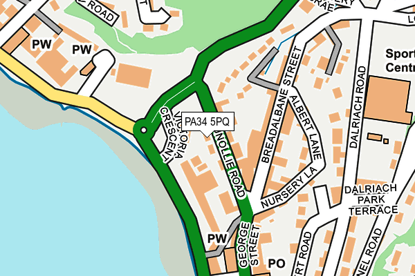 PA34 5PQ map - OS OpenMap – Local (Ordnance Survey)