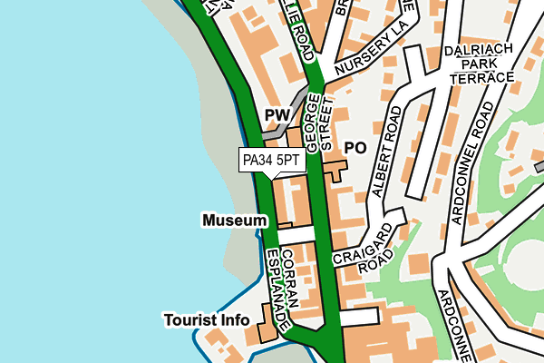 PA34 5PT map - OS OpenMap – Local (Ordnance Survey)