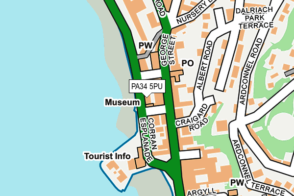 PA34 5PU map - OS OpenMap – Local (Ordnance Survey)