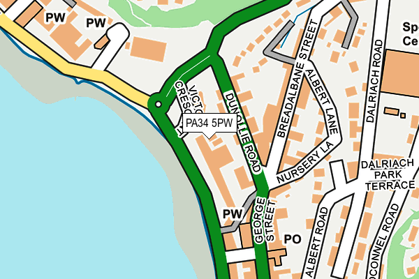PA34 5PW map - OS OpenMap – Local (Ordnance Survey)