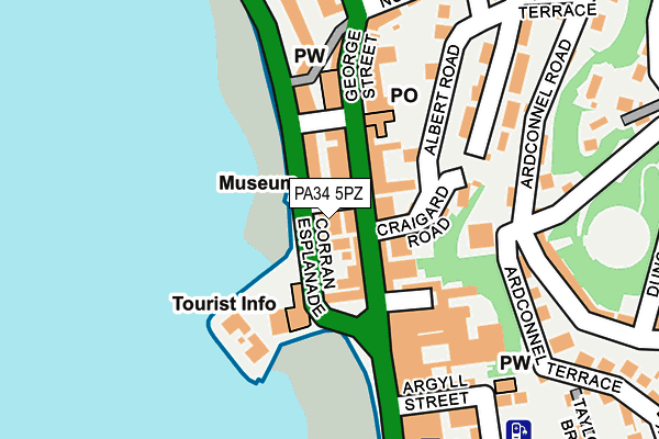 PA34 5PZ map - OS OpenMap – Local (Ordnance Survey)