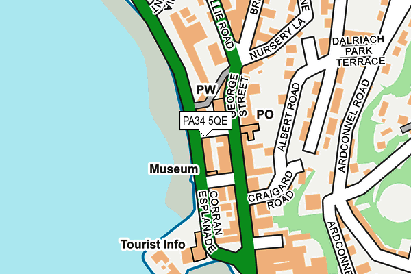 PA34 5QE map - OS OpenMap – Local (Ordnance Survey)