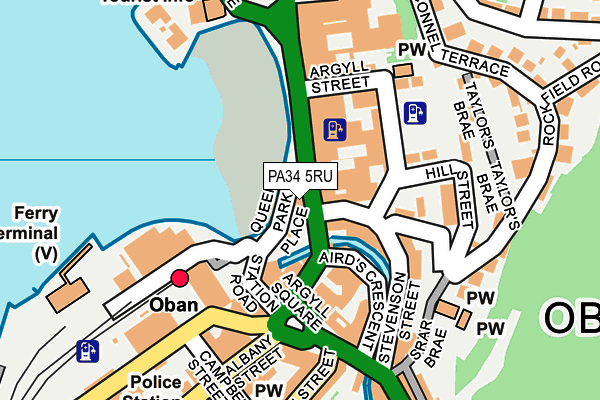 PA34 5RU map - OS OpenMap – Local (Ordnance Survey)