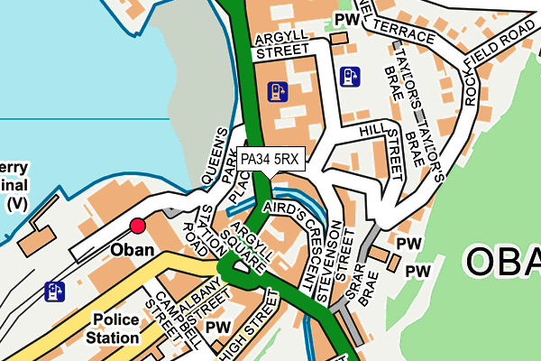 PA34 5RX map - OS OpenMap – Local (Ordnance Survey)