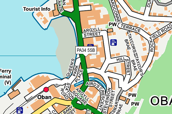 PA34 5SB map - OS OpenMap – Local (Ordnance Survey)